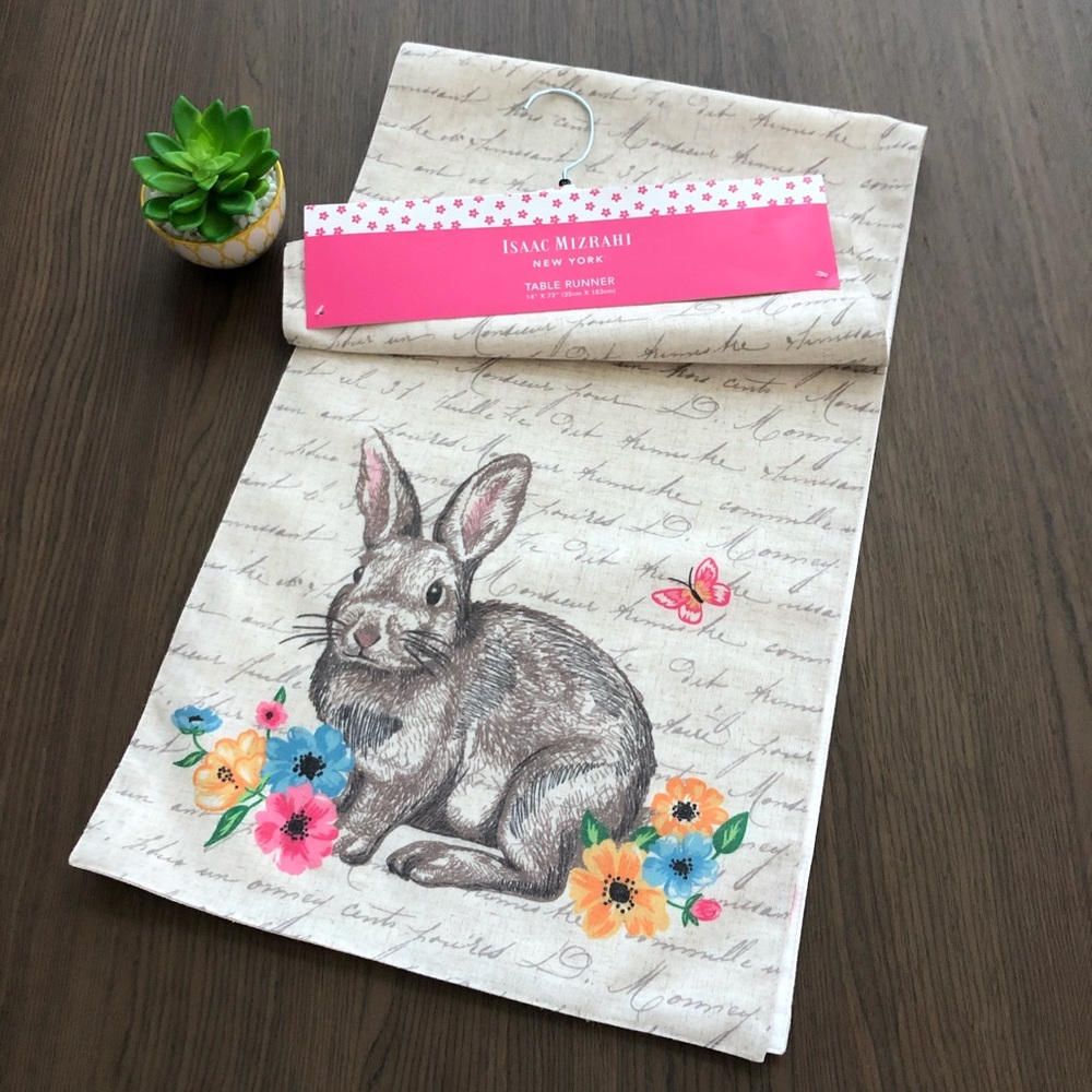 Isaac Mizrahi 🐰 Bunny Easter Table Runner